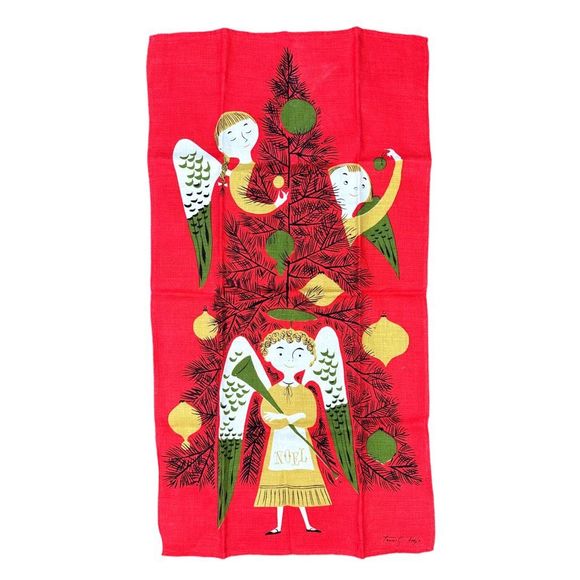 Fallani & Cohn Linen Tammis Keefe Holiday Decorative Dish / Tea Towel - Picture 2 of 8